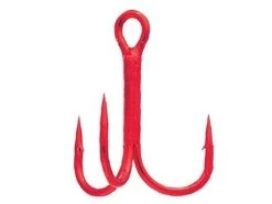 Gamakatsu Treble Hook Round Bend 2X Strong-Red