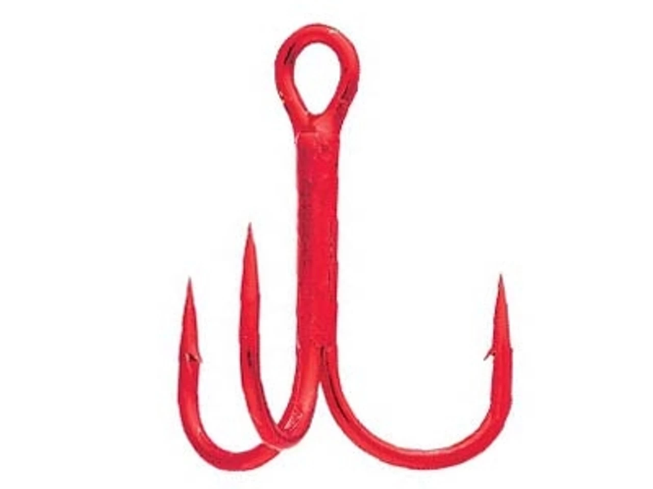 Gamakatsu Treble Hook Round Bend 2X Strong-Red 3 Gamakatsu Treble Hook Round Bend 2X Strong-Red
