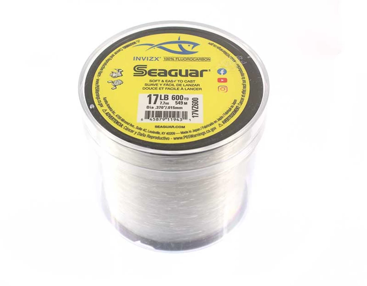 Seaguar InvizX Fluorocarbon Line 600yds 3 Seaguar InvizX Fluorocarbon Line 600yds