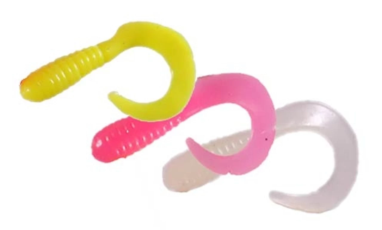 Radical Glow Mini Grubs - 3/4" 3 Radical Glow Mini Grubs - 3/4"
